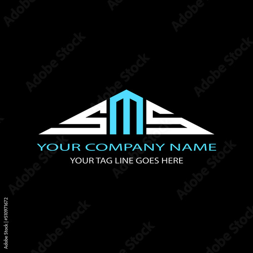 SMS letter logo creative design with vector graphic