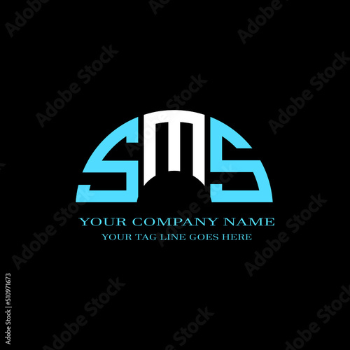 SMS letter logo creative design with vector graphic