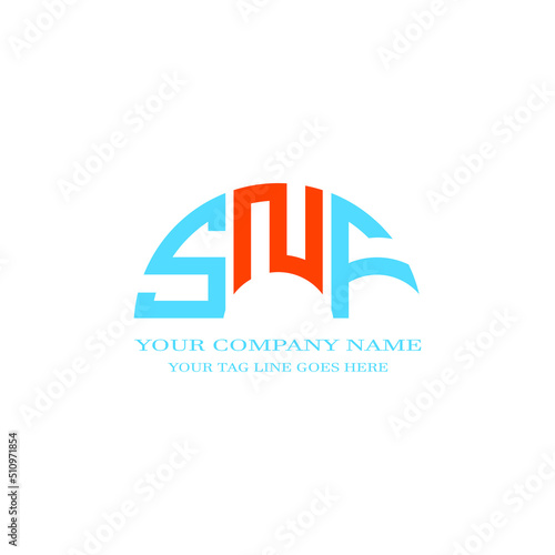 SNF letter logo creative design with vector graphic photo