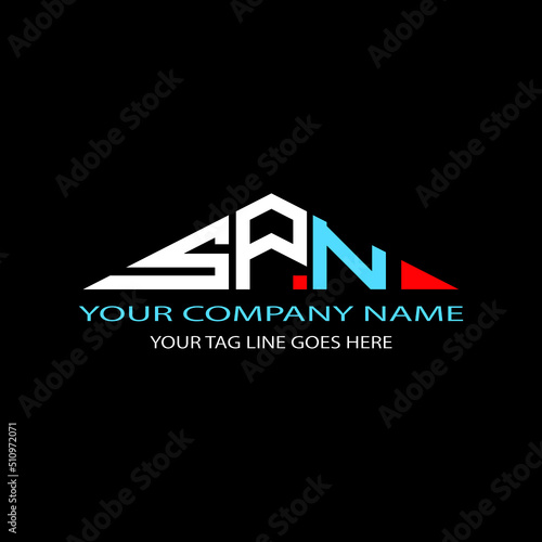 SPN letter logo creative design with vector graphic photo