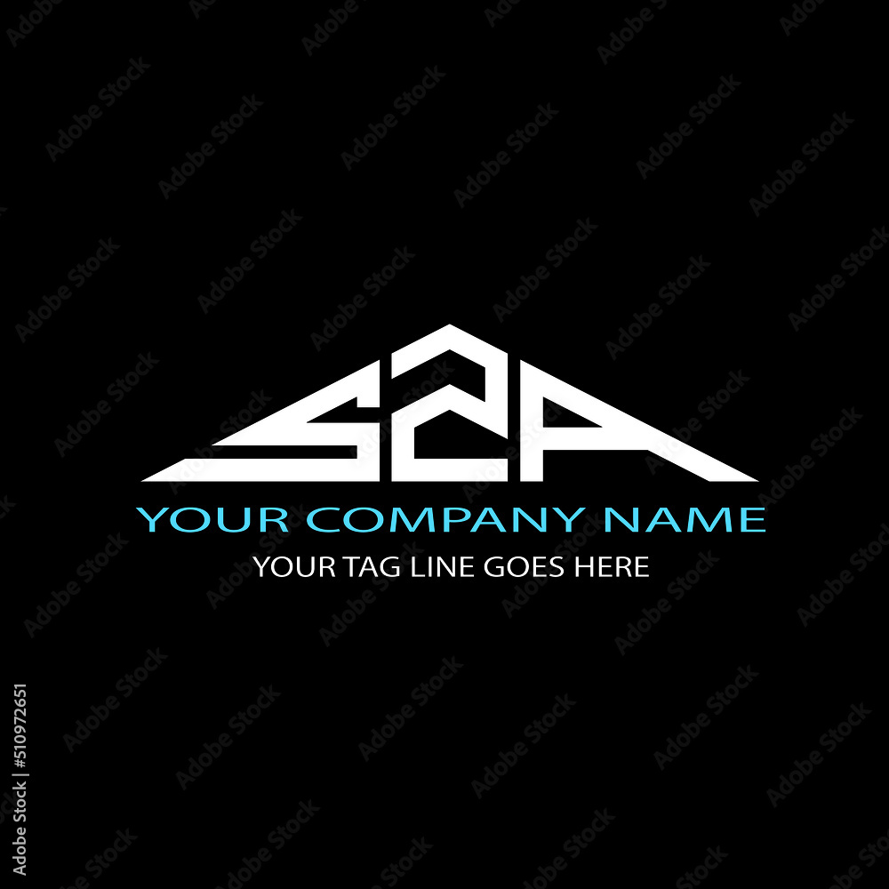 Naklejka premium SZA letter logo creative design with vector graphic