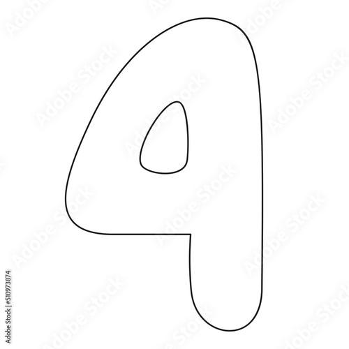 Arabic numerals coloring book for kids. Hand Drawn Arabic Figures From One till Nine. Hand Drawn Script numbers from 0 to 9 in the style of doodles on a white background. Numeral. Vector illustration