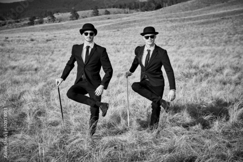 two dancing gentlemen