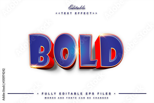 cartoon bold  text effect perfect for digital promotional tools