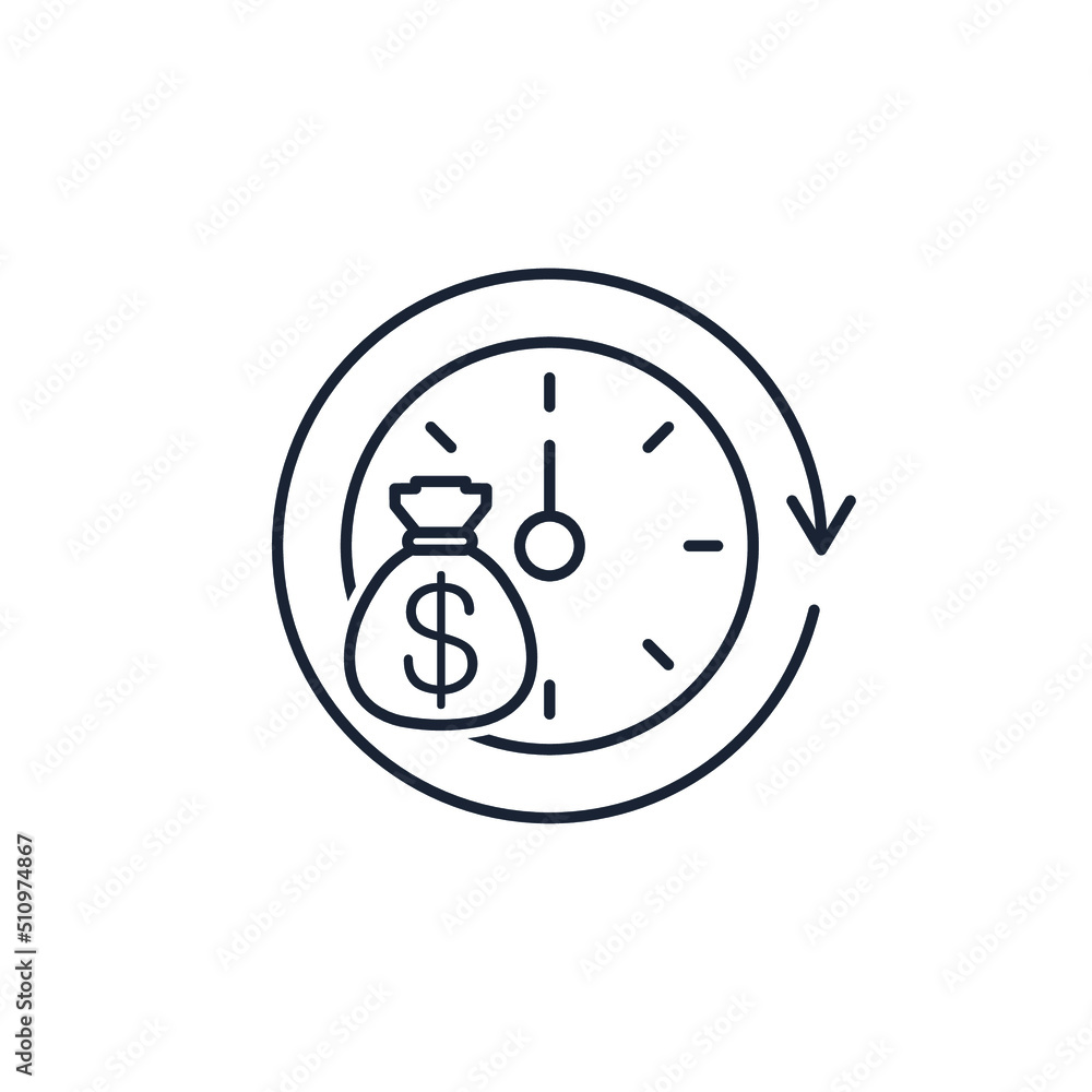 Finance admission. Vector linear icon isolated on white background. Finance admission. Vector linear icon isolated on white background.