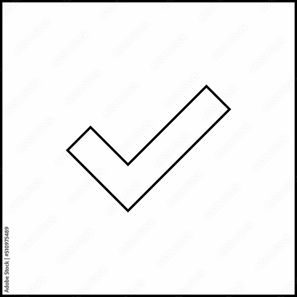 Check marks, Tick marks, Accepted, Approved, Yes, Correct, Ok, Right Choices, Task Completion, Voting. - vector mark symbols. Black outline design. Isolated icon. Check marks, Tick marks, Accepted, Approved, Yes, Correct, Ok, Right Choices, Task Completion, Voting. - vector mark symbols. Black outline design. Isolated icon.