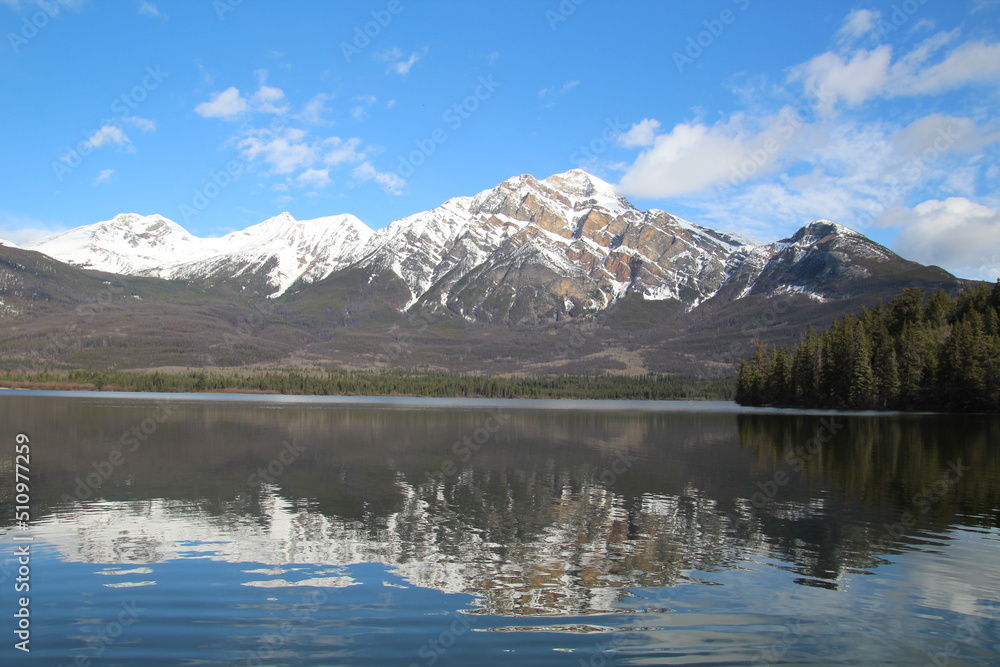 lake reflection, Jasper National Park, Alberta