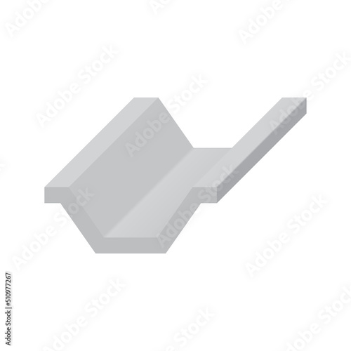 Open drain gutter vector illustration. May called trench, ditch, street or concrete gutter for irrigation, stormwater drainage system. To drain water from lawn, yard, garden, road, city and driveway.
