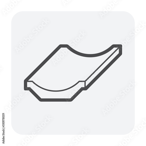 Open drain gutter vector icon. May called trench, ditch, street or concrete gutter for irrigation, stormwater drainage system. To drain water from lawn, yard, garden, road, city, driveway to sewer.

