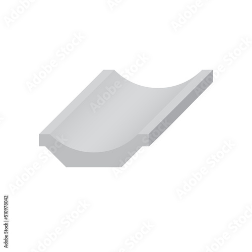 Open drain gutter vector illustration. May called trench, ditch, street or concrete gutter for irrigation, stormwater drainage system. To drain water from lawn, yard, garden, road, city and driveway.
