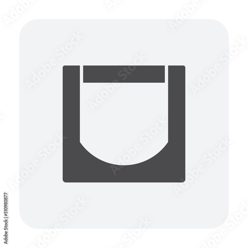 Drain gutter and cover vector icon. May called trench, ditch, street or concrete gutter for irrigation, stormwater drainage system by drain water from lawn, garden, yard, road, city, driveway to sewer