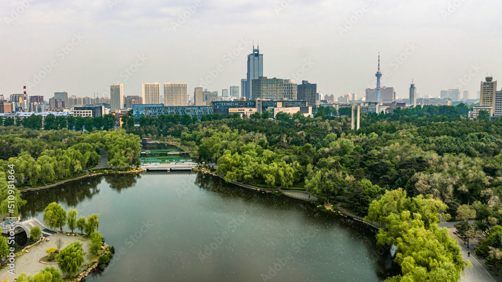 Landscape of Nanhu Park in Changchun, China Landscape of Nanhu Park in Changchun, China