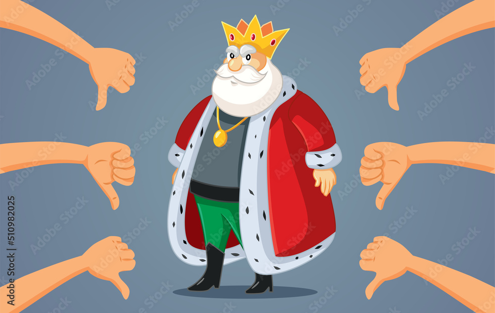 People Blaming Bad King Ruler Vector Cartoon Illustration Stock Vector |  Adobe Stock