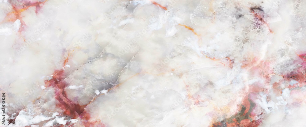 White marble stone texture, with colored spots, Carrara marble background