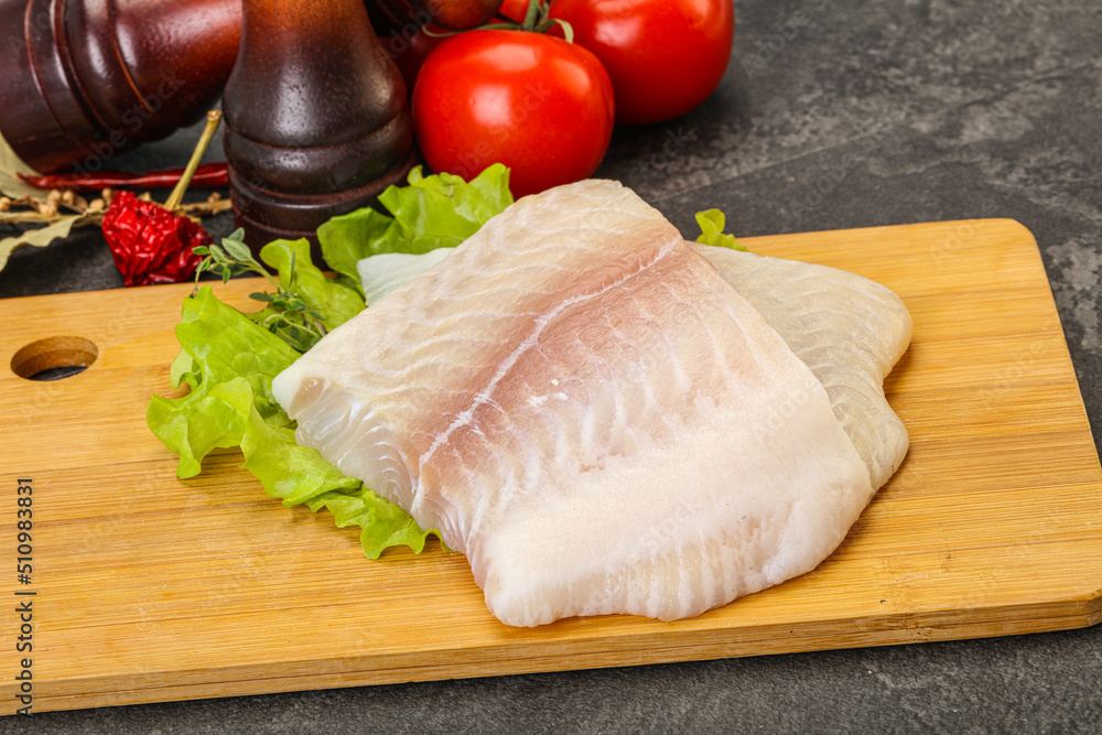 Raw pangasius fillet for cooking Raw pangasius fillet for cooking