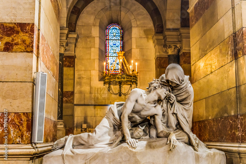 Mary Pieta Statue Cathedral Saint Mary Mejor Basilica Marseille France