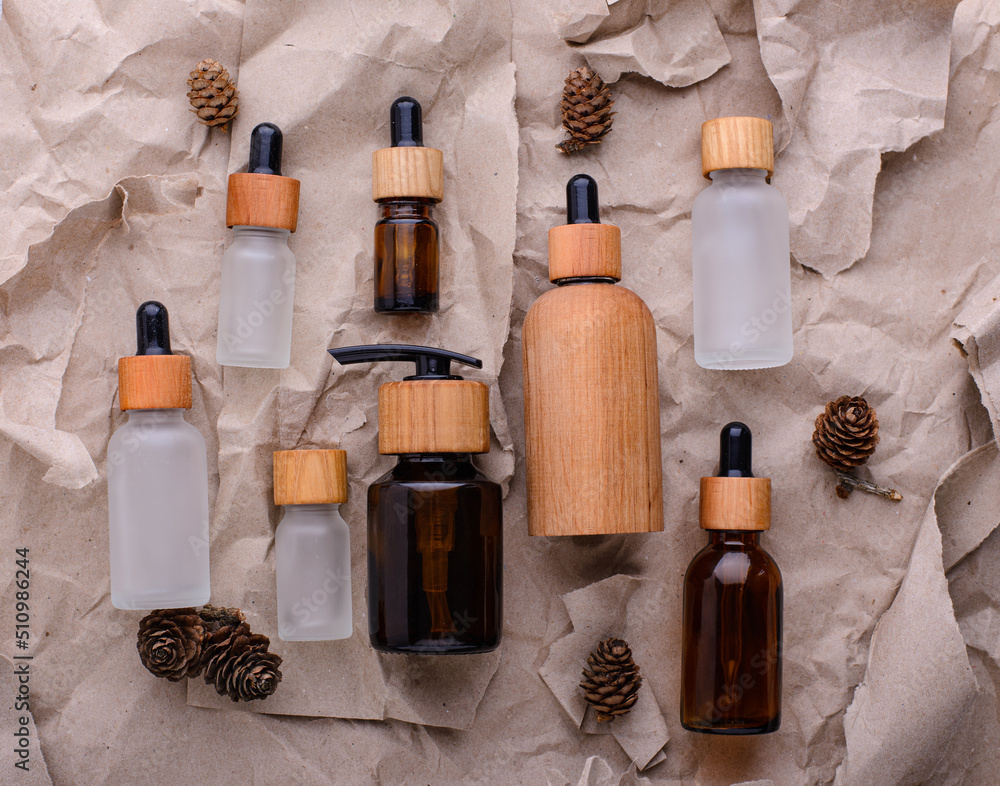 Eco friendly cosmetic bamboo bottle