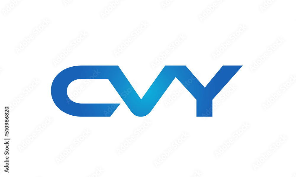 Connected CVY Letters logo Design Linked Chain logo Concept Connected CVY Letters logo Design Linked Chain logo Concept