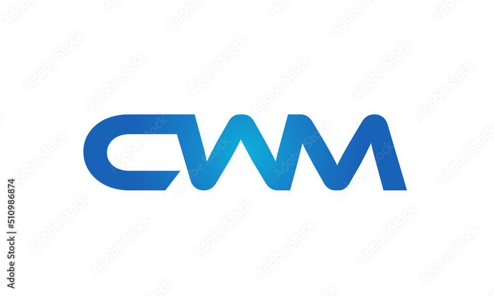 Connected CWM Letters logo Design Linked Chain logo Concept Connected CWM Letters logo Design Linked Chain logo Concept