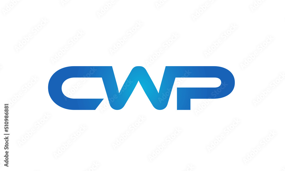 Connected CWP Letters logo Design Linked Chain logo Concept Connected CWP Letters logo Design Linked Chain logo Concept
