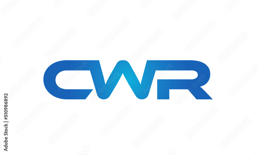 Connected CWR Letters logo Design Linked Chain logo Concept Connected CWR Letters logo Design Linked Chain logo Concept