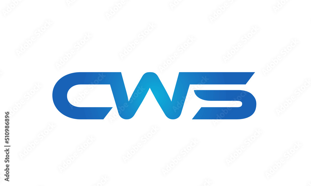 Connected CWS Letters logo Design Linked Chain logo Concept Stock ...