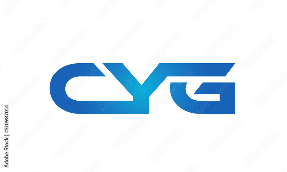 Connected CYG Letters logo Design Linked Chain logo Concept Connected CYG Letters logo Design Linked Chain logo Concept
