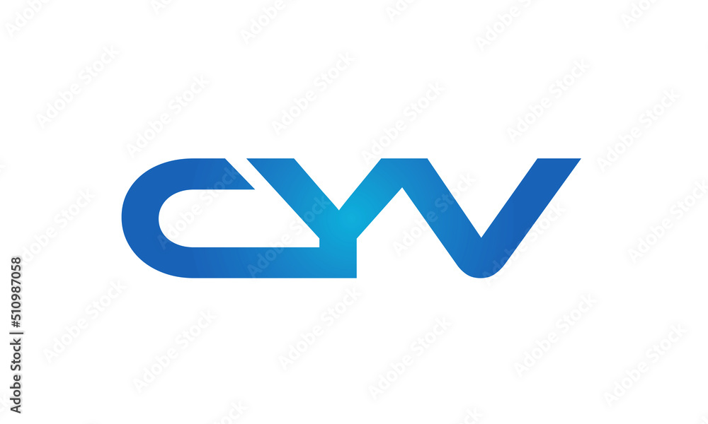 Connected CYV Letters logo Design Linked Chain logo Concept Connected CYV Letters logo Design Linked Chain logo Concept