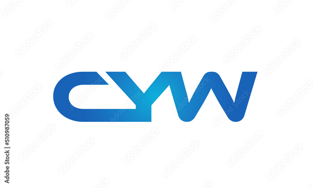 Connected CYW Letters logo Design Linked Chain logo Concept Connected CYW Letters logo Design Linked Chain logo Concept