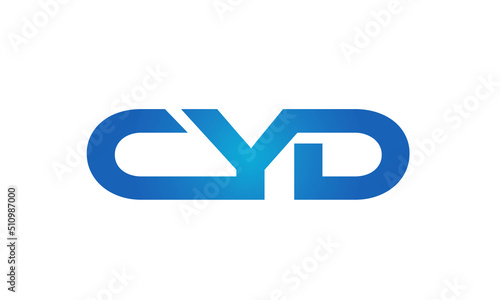 Connected CYD Letters logo Design Linked Chain logo Concept 