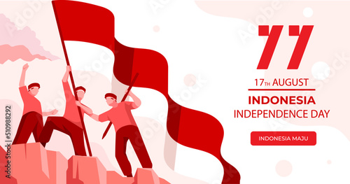 77th years 17 august indonesia independence day banner