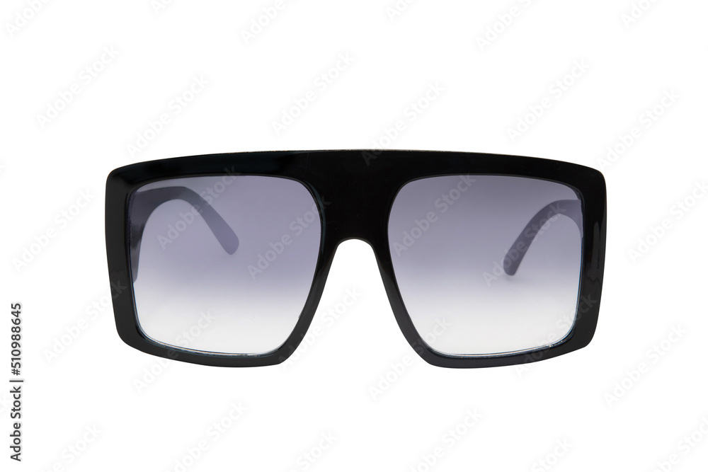Flat Top Trendy Square classic sunglasses with black gradient shades and frame front view Flat Top Trendy Square classic sunglasses with black gradient shades and frame front view