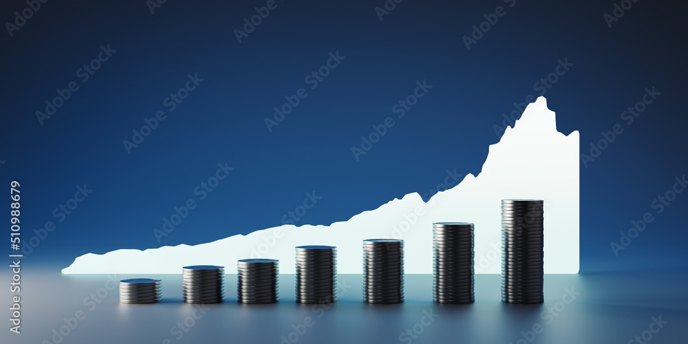 Fototapeta premium stock market concept image, 3d rendering