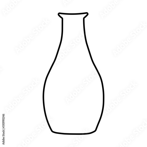 Collection of contour drawings of vases in eps 10
