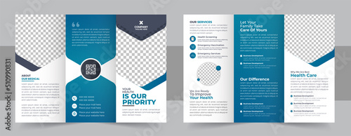 Medical Clinic Trifold Brochure Layout, Medical & healthcare trifold brochure