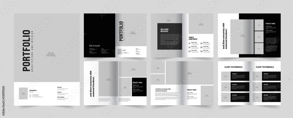Architecture Portfolio Layout Design Graphic by Pod Design · Creative  Fabrica