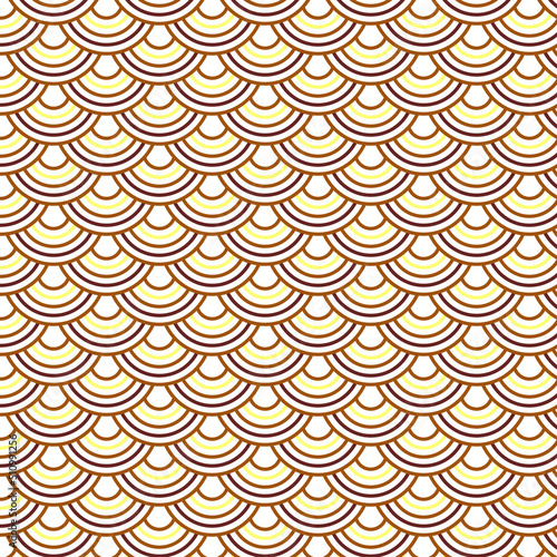 Asian wave pattern. Seamless background Vector illustration