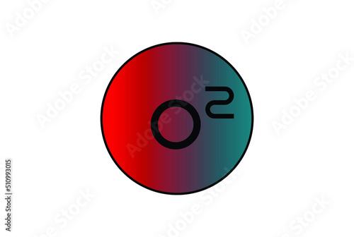 letter O2 logo vector design with circle