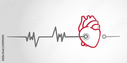 Vector isolated human heart 