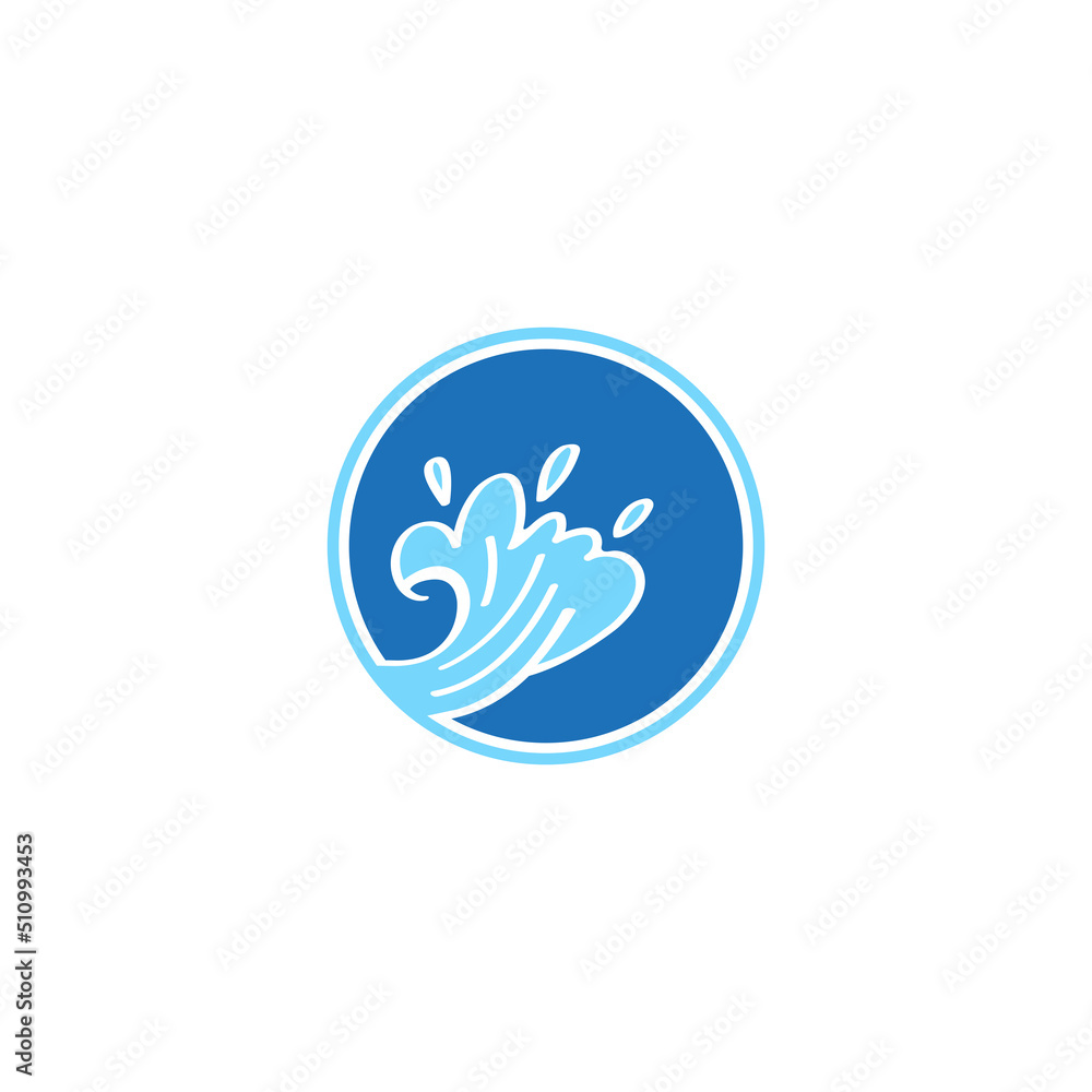Sea wave icon drawing on white background. Sea wave icon drawing on white background.
