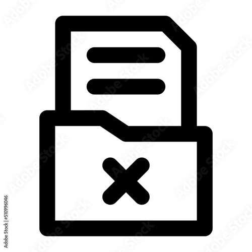 rejection line icon