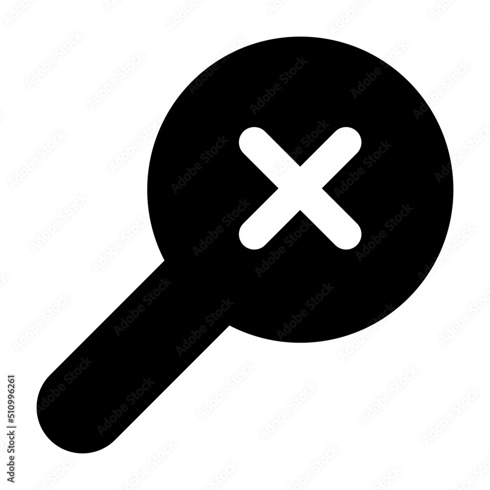 Obraz premium rejection glyph icon