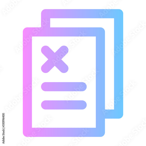 rejected gradient icon