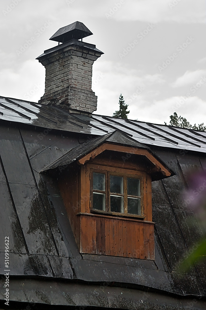 Attic window of an old house