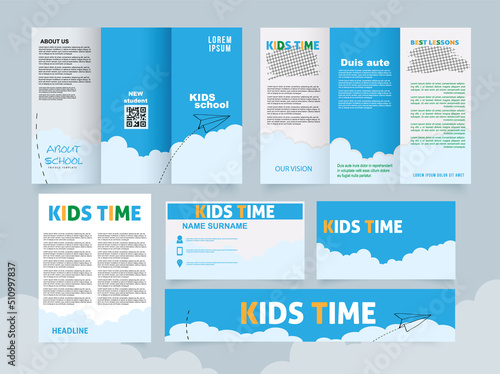Kids Time. Tri fold brochure for the children's center.