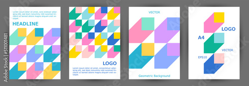 Architecture magazine front page mokup collection graphic design. Modernism style isometric flyer