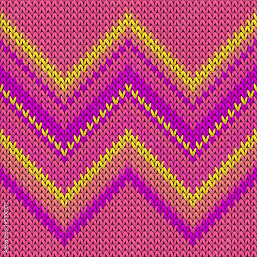 Handmade zig zal lines knitted texture geometric