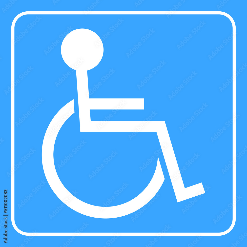 disabled icon, black and white, vector illustration disabled icon, black and white, vector illustration