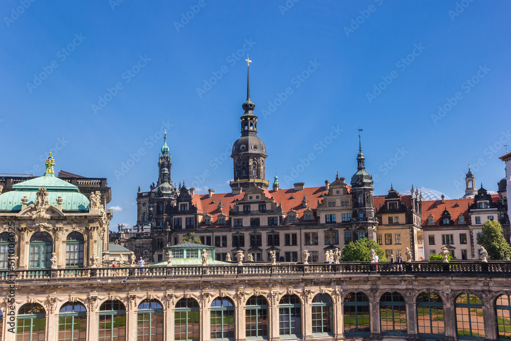 Skyline of the historic inner city of Dresden, Germany