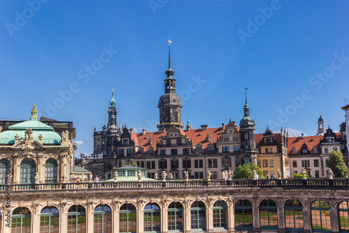 Skyline of the historic inner city of Dresden, Germany